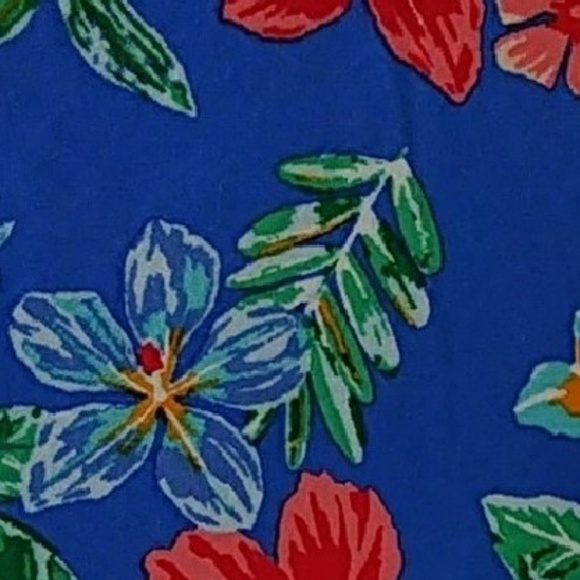 Old Navy Blue Floral Fit & Flare Cami Dress, Sz 8 - Picture 8 of 8